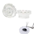 300 Pcs Lash Fan Glue Cups with V-Shaped Bases & Holder