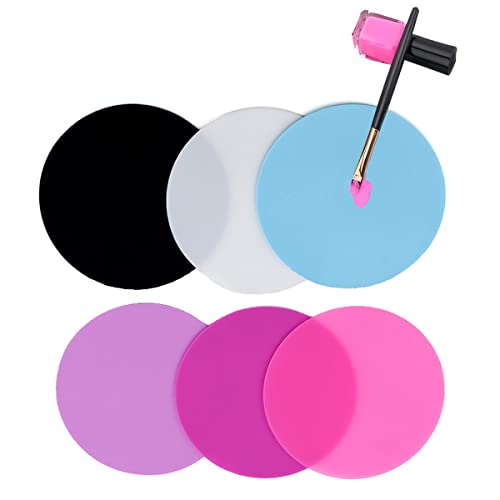 8 Pcs Silicone Round Nail Art Palette Set