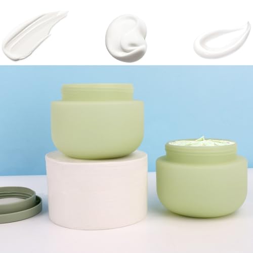 Qeuly 8.8 Oz Plastic Jars with Lids - 2 Pack Leak-Proof Containers for Cosmetics