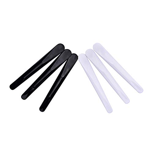 AKOAK 10 Pcs 10.8cm Mask Stick Makeup Spatula DIY Plastic Mask Stirring Spatula Makeup Tool (Black)