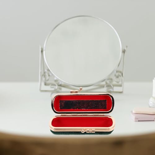 Vintage Lipstick Case with Mirror | Compact Lip Balm Holder