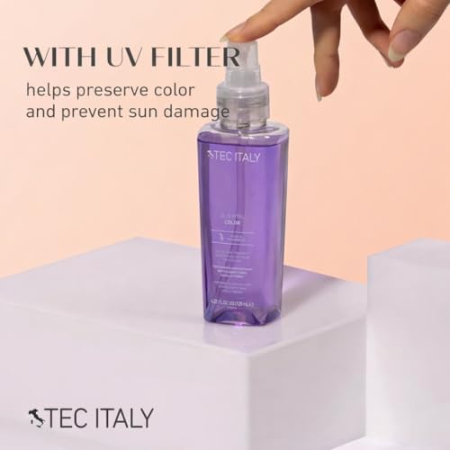Tec Italy Olio Vital Color Hair Treatment for Color-Treated Hair, Protects & Enhances Color, Deep Hydration, Softness & Shine, 4.22 fl oz (125 ml)