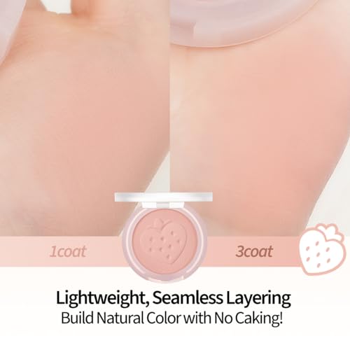 Peripera Pure Blushed Sunshine Cheek Blush - Strawberry Pink Matte
