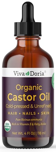 Viva Doria Organic Castor Oil 4 Fl Oz | Cold Pressed