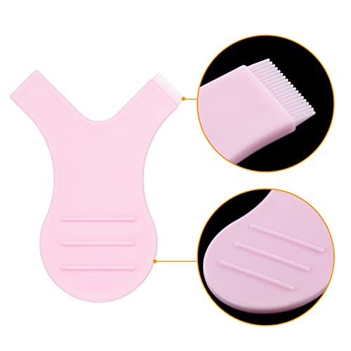 100 Pieces Pink Y Shape Lash Lift Brush, Eyelash Lift Perm Tools, Lash Separator and Tint Tool, Lash Lift Perm Applicators, Eyebrow Lash Perming and Tint Brush, Lash Lift and Perm Supplies