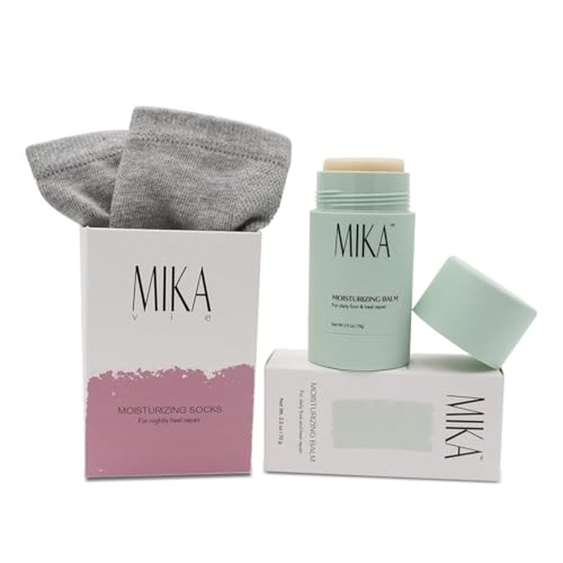 Foot Balm & Socks Set with 25% Urea for Dry Cracked Feet