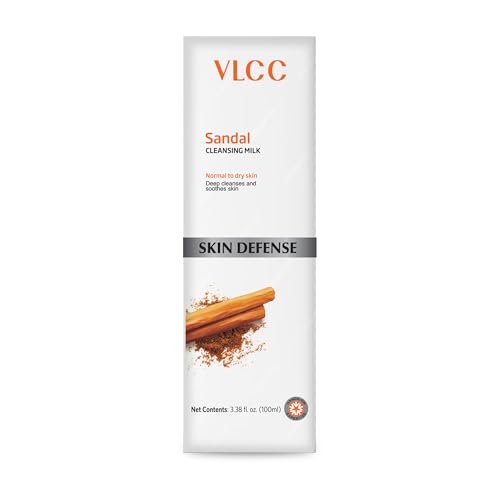 VLCC Sandal Cleansing Milk - Hydrating Face Cleanser, 3.38 oz
