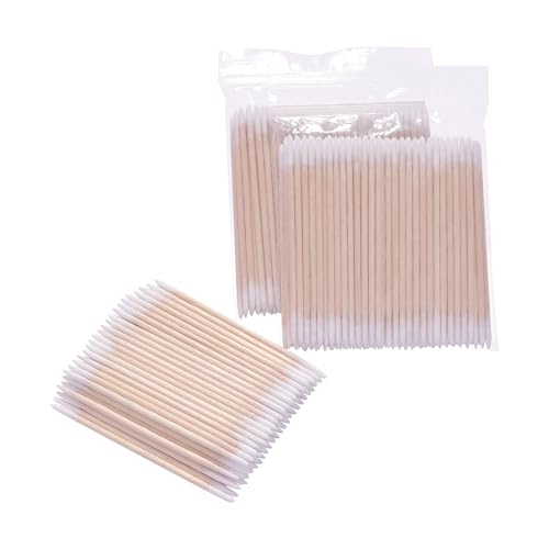 1000pcs Double-Sided Wood Cotton Swabs for Makeup & Cleaning