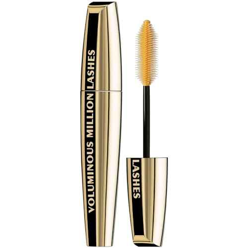L¡¯Oreal Paris Makeup Voluminous Million Lashes Mascara, Volumizing Collagen Infused Eye Makeup, Amplifying Mascara Brush, Washable, Black, 0.32 Fl Oz., 1 Count