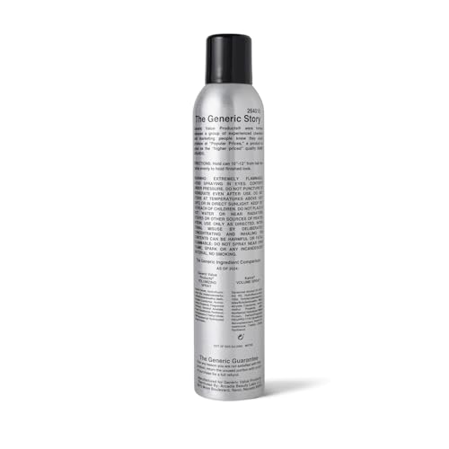 Generic Value Products Volumizing Hair Spray, Strong Hold, Control, and Volume, FastDrying, Humidity Resistant, 10 oz
