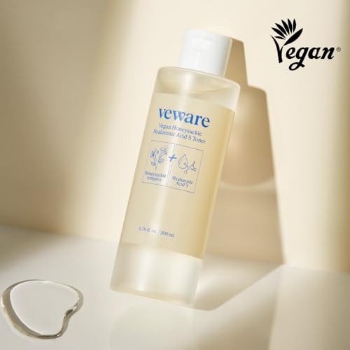 Vegan Honeysuckle Hyaluronic Acid 5 Toner - Hydrating & Soothing Toner for Sensitive Skin - Fragrance-Free, Alcohol-Free, 200ml