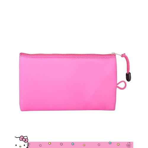 Hello Kitty Makeup Bag Official License, Pink Neoprene Zip Pouch for Travel, Cute Pencil Pouch and Pencil Bag