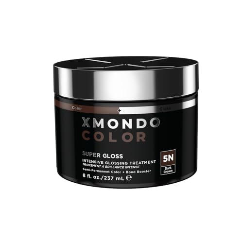 XMONDO Dark Brown Color Depositing Mask, 8 oz Semi-Permanent Hair Dye