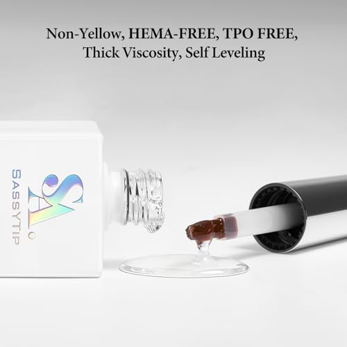 SASSYTIP Clear Builder Nail Gel - HEMA & TPO Free Apex Extension Gel (15ml)
