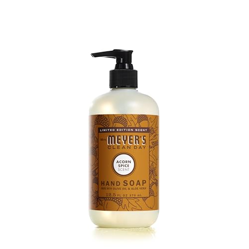 MRS. MEYER'S CLEAN DAY Hand Soap, Made with Essential Oils, Biodegradable Formula, Acorn Spice, 12.5 fl. Oz