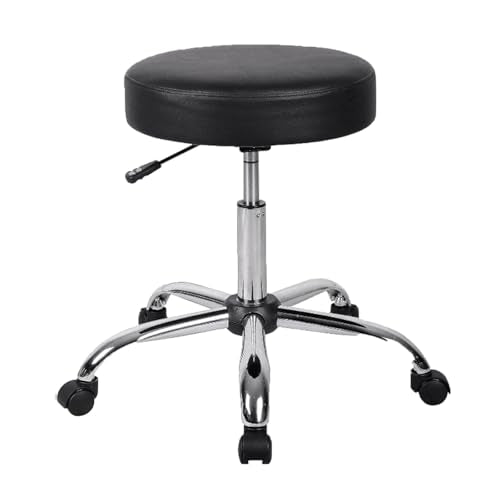 Rolling Stool with Wheels Adjustable Stool Professional Salon Tattoo Swivel Rolling Lash Chair Soft Comfortable