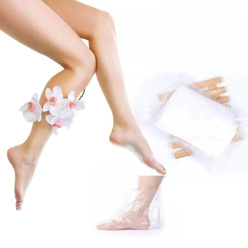 400-Pack Disposable Plastic Foot Covers for Moisturizing & Spa