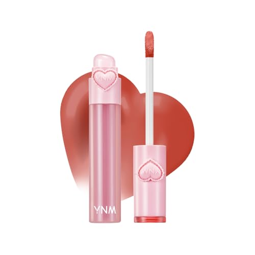 YNM Heart Jelling Tint, PAPAYA JELLING, Silicone Lip Brush Included, K-Beauty, Non-Sticky, Moisturizing, Smudge-Proof, Korean Lip Tint, Long-Lasting, Vivid Color, 0.09 oz
