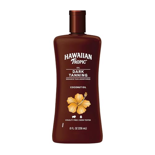 Hawaiian Tropic Dark Tanning Oil, SPF 0, 8 Fluid Ounce (Pack of 3)