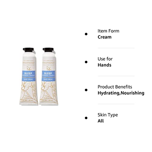 Bath & Body Works Lavender Vanilla Hydrating Hand and Body Cream 1.0 Fluid Ounce, 2-Pack (Lavender Vanilla)