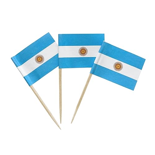 Argentina Flag Mini Toothpick Flags 100PCS for Cupcakes & Cocktails - Newkita