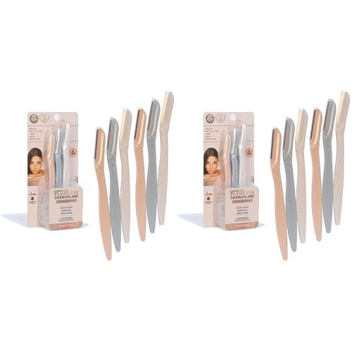 Finishing Touch Flawless Dermaplane Facial Exfoliator and Hair Remover, 4 Count (Pack of 2)