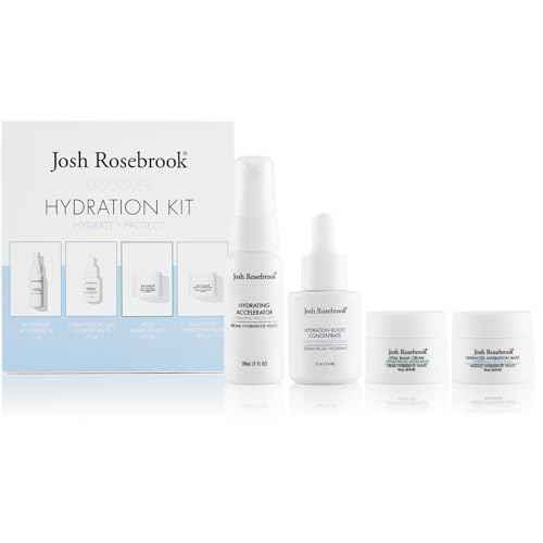 Josh Rosebrook Hydration Kit - Hydrate + Protect - Hydrating Accelerator 30mL, Hydration Boost Concentrate 15mL, Vital Balm Cream 10mL, Advanced Hydration Mask 10mL - Travel Size Skin Care Set