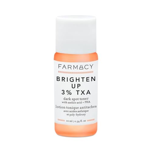 Farmacy 3% TXA Brightening Toner for Face - Dark Spot Corrector with Azelaic Acid, Tranexamic Acid + 5% PHA - Helps Even Texture + Tone, Fade Dark Spots + Exfoliate - Glow-Enhancing Skin Care (10ml)