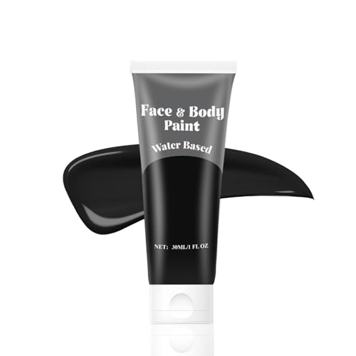 Black Face Paint Cream - Water Based Halloween Makeup