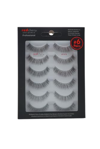 Red Cherry False Eyelashes #747S - Pack of 6