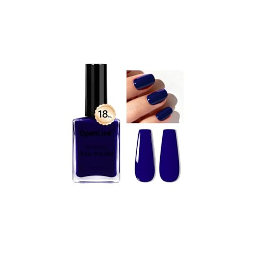 OpenLive Nail Polish 18ml Blue Large Volume Quick Dry Dark