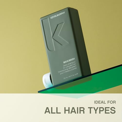 KEVIN.MURPHY MAXI.WASH - Detox Shampoo - Removes Build-Up & Minerals - Colour Safe- Scalp Shampoo - Sulphate Free & Paraben Free - 250 mL / 8.4 fl oz (Pack of 2)
