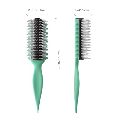 AM8:00 Curl Defining Brush for Curly Hair | 9-Row Design