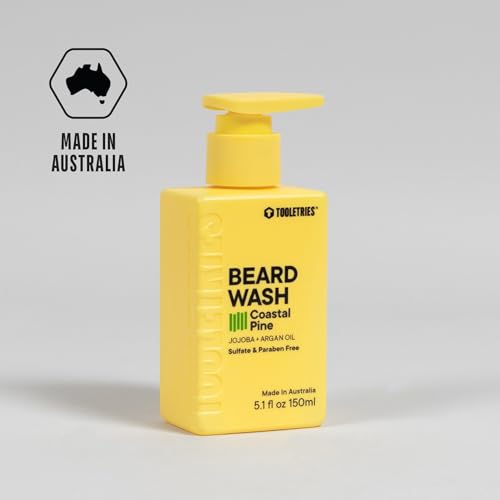 TOOLETRIES Hydrating Men¡¯s Beard Wash - Coastal Pine Scent - Sulfate & Paraben Free - Moisturising with Jojoba & Argan Oil - 5.1 fl oz (150ml)