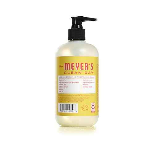 Mrs. MEYER'S CLEAN DAY Liquid Hand Soap, Cruelty Free, Hand Wash Formula Made with Essential Oils, Limited Edition Lemonade Scent, 12.5 oz Bottle