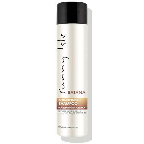 Sunny Isle Batana Anti-Thinning Shampoo 10.1oz Infused with Biotin and Jamaican Black Castor Oil | Double Growth Formula