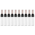 Empty Lip Gloss Tubes 5ml Clear Wine Shaped Lip Gloss Tube Plastic Mini Refillable Lip Oil Bottle Container Lip Glaze Tube Vials Cosmetic DIY Container Holders, Gold, Pack of 10