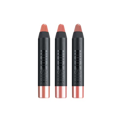 Nudestix Nude Natural Lips Kit ? 3-Piece Mini Gel Color Lip + Cheek Balm Set in Hydrating Nude Shades | Co-Founder Curated, Glossy Finish, Vegan & Clean Beauty | Limited Edition Lip Set