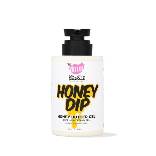 The Doux Honey Dip Honey Butter Gel for Curly Hair, Moisturizing & Strong Hold, 12 oz