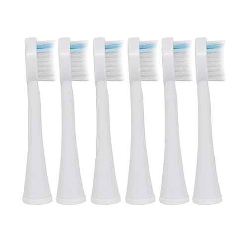 Toothbrush Heads Replacement for Waterpik SF-02W, SF-03W, SF-01W Sonic Fushion 2.0 Model, Brush Head with Cover 6 PCS, White