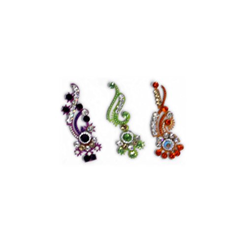 Bollywood Crystal Bindis Premium Rhinestone Stickers Self-Adhesive