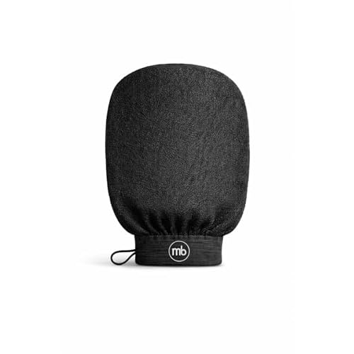 Kessa Mitt Body Exfoliating Glove ? Korean Deep Scrub Mitt for Dead Skin, Keratosis Pilaris, Ingrown Hair, Strawberry Skin & Self Tan Removal ? Full Body Exfoliator (Black)