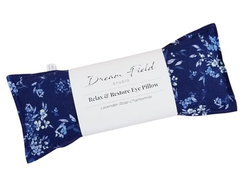 Lavender Eye Pillow with Flaxseed Fill | Organic Chamomile Rose