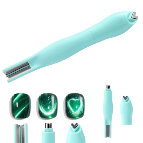 3-in-1 Cat Eye Magnet Nail Pen | Heart & Round Designs