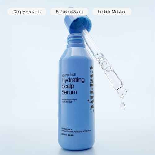 Eva NYC Hydrating Scalp Treatment Serum - Hyaluronic Acid + Glycolic Acid - Lightweight, Fast Absorbing - Reduce Dryness + Restore - For Dry Scalp - Jasmine Scent -Travel Size 2 fl oz