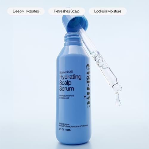 Eva NYC Hydrating Scalp Treatment Serum - Hyaluronic Acid & Glycolic Acid - 2 fl oz