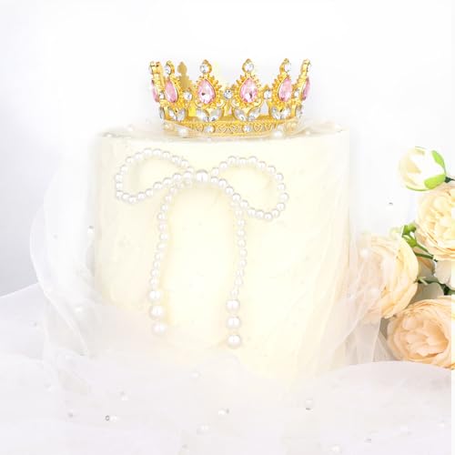 Gold Crown Cake Topper for Birthday & Wedding Decor