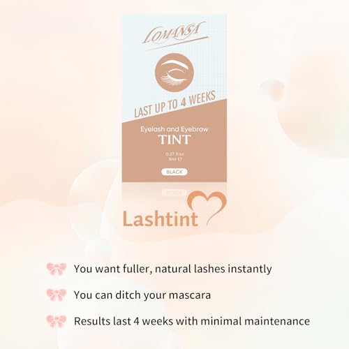 Lash Color Kit Black Instant Eyelash Color Kit, 8-Minute DIY Color with Keratin, Natural-Looking Fuller Lashes, Lasts Up to 4 Weeks