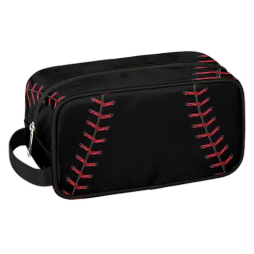 Boys Toiletry Bag for Kids Dopp Kit Waterproof Baseball Theme Hanging Wash Bag Cosmetic Bag Medicine Bag for Travel Sports Shower Essential