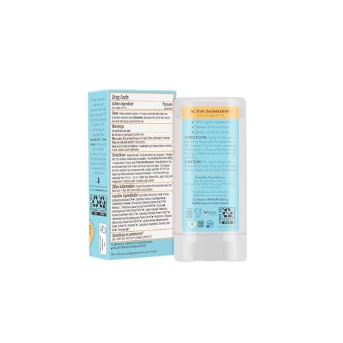 BABO Botanicals Sensitive Baby Mineral Sunscreen Stick SPF 50-70% Organic Ingredients - Zinc Oxide - NSF & Made Safe Certified - EWG Verified - Water Resistant - Fragrance-Free - for Babies & Kids